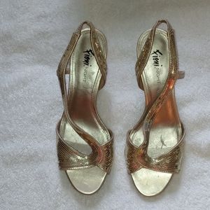 Gold sandals size 7